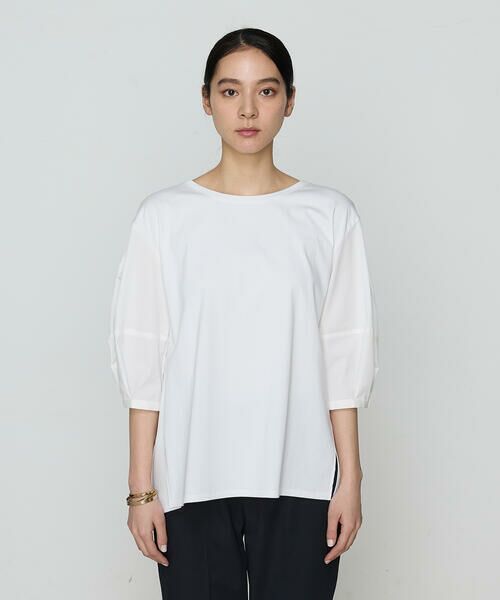 COMME CA PLATINUM / コムサ・プラチナ カットソー | プレーティング天竺 ドッキングプルオーバー | 詳細5