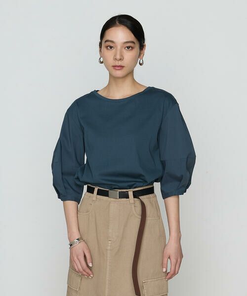 COMME CA PLATINUM / コムサ・プラチナ カットソー | プレーティング天竺 ドッキングプルオーバー | 詳細27