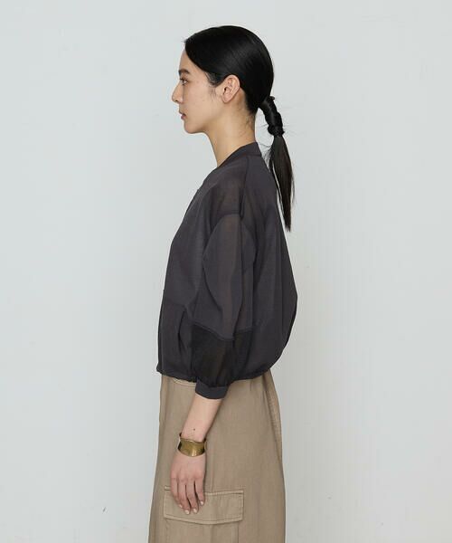 COMME CA PLATINUM / コムサ・プラチナ カーディガン・ボレロ | オーガニックコットン×リサイクルPe シアーブルゾン | 詳細11