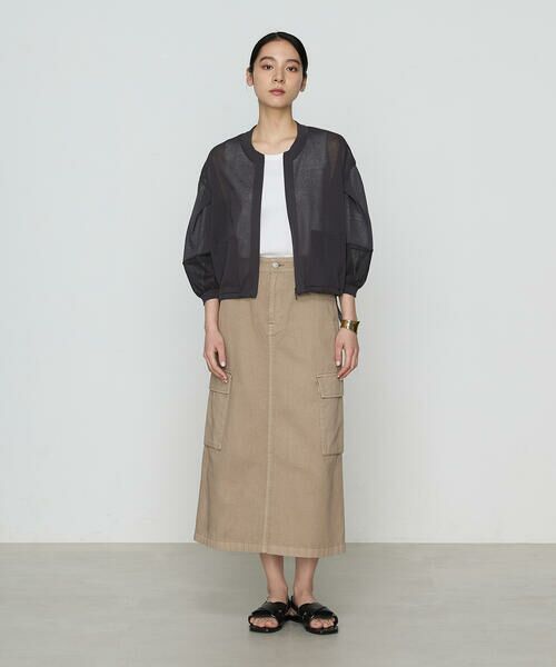 COMME CA PLATINUM / コムサ・プラチナ カーディガン・ボレロ | オーガニックコットン×リサイクルPe シアーブルゾン | 詳細6