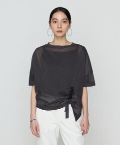 COMME CA PLATINUM / コムサ・プラチナ ニット・セーター | オーガニックコットン×リサイクルPe ドローストリングシアーセーター