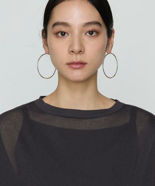 COMME CA PLATINUM / コムサ・プラチナ ニット・セーター | オーガニックコットン×リサイクルPe ドローストリングシアーセーター | 詳細13