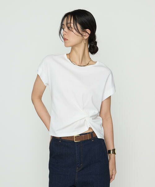 COMME CA PLATINUM / コムサ・プラチナ カットソー | コットン強撚ポンチ デザインタックシャツ | 詳細3