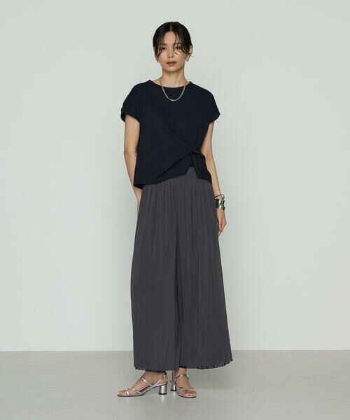 COMME CA PLATINUM / コムサ・プラチナ カットソー | コットン強撚ポンチ デザインタックシャツ | 詳細11