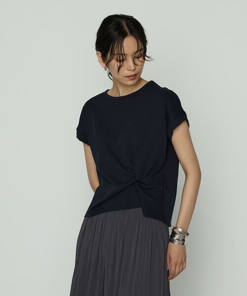 COMME CA PLATINUM / コムサ・プラチナ カットソー | コットン強撚ポンチ デザインタックシャツ | 詳細13