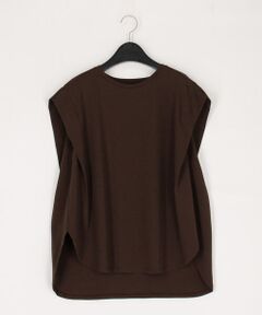 COMME CA PLATINUM / コムサ・プラチナ Tシャツ | コットン強撚ポンチ ショルダータックTシャツ