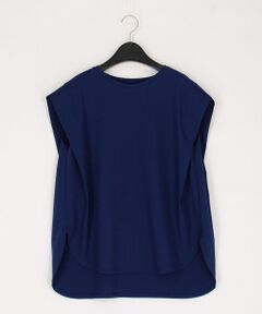 COMME CA PLATINUM / コムサ・プラチナ Tシャツ | コットン強撚ポンチ ショルダータックTシャツ