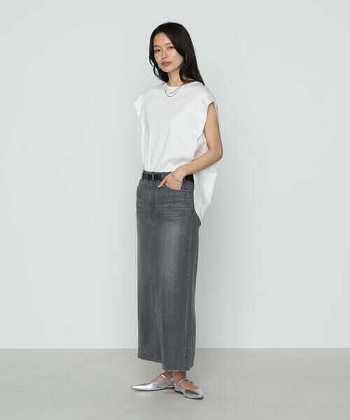 COMME CA PLATINUM / コムサ・プラチナ Tシャツ | コットン強撚ポンチ ショルダータックTシャツ | 詳細3