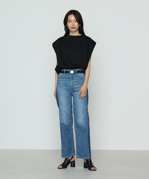 COMME CA PLATINUM / コムサ・プラチナ Tシャツ | コットン強撚ポンチ ショルダータックTシャツ | 詳細13