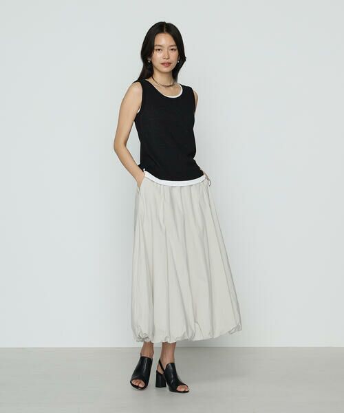 COMME CA PLATINUM / コムサ・プラチナ ロング・マキシ丈スカート | タイプライター バルーンスカート | 詳細1