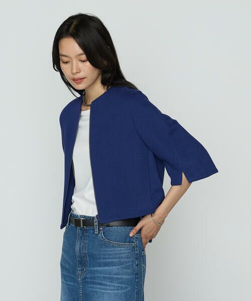 COMME CA PLATINUM / コムサ・プラチナ ブルゾン | ポコポコジャージー カーデブルゾン | 詳細17