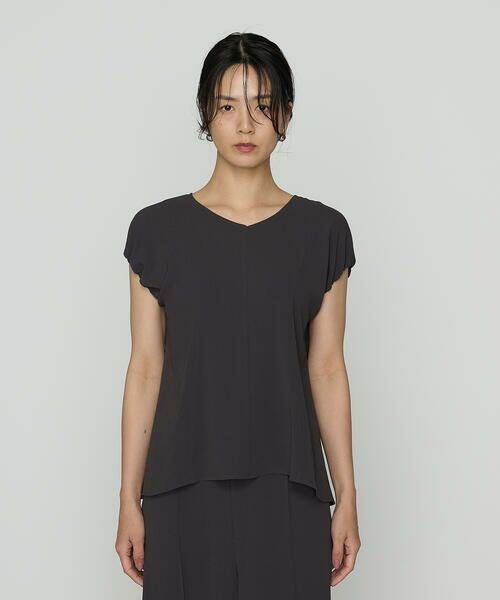 COMME CA PLATINUM / コムサ・プラチナ シャツ・ブラウス | バックサテンジョーゼット ギャザースリーブプルオーバー | 詳細4