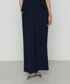 COMME CA PLATINUM / コムサ・プラチナ その他パンツ | バックサテンジョーゼット クロップドワイドパンツ