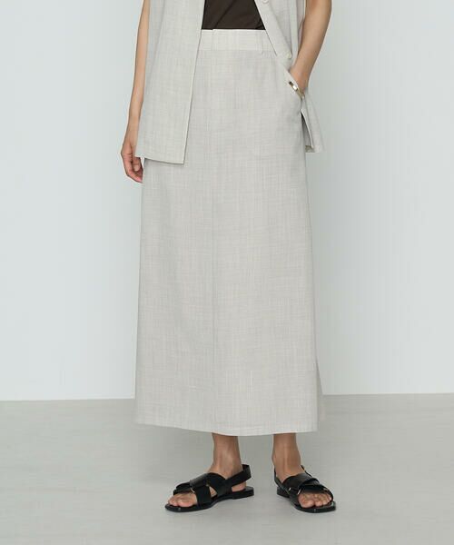 COMME CA PLATINUM / コムサ・プラチナ ロング・マキシ丈スカート | シアーボイル スカート(07:亜麻)