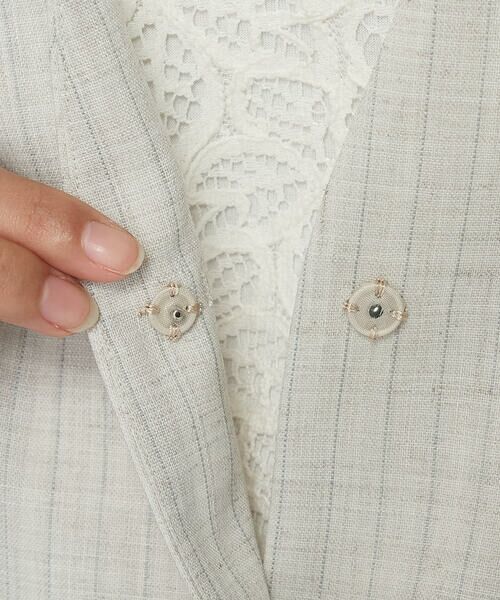 COMME CA PLATINUM / コムサ・プラチナ セットアップ | 【セットアップ対応】シアーボイルストライプ ジャケット | 詳細13