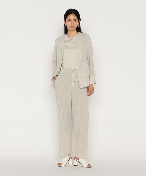 COMME CA PLATINUM / コムサ・プラチナ セットアップ | 【セットアップ対応】シアーボイルストライプ パンツ | 詳細7