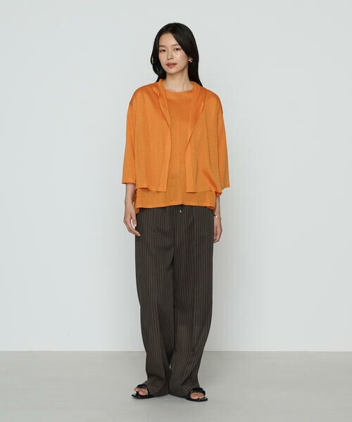 COMME CA PLATINUM / コムサ・プラチナ セットアップ | 【セットアップ対応】シアーボイルストライプ パンツ | 詳細13