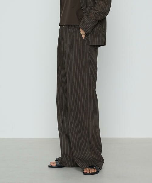 COMME CA PLATINUM / コムサ・プラチナ セットアップ | 【セットアップ対応】シアーボイルストライプ パンツ | 詳細17