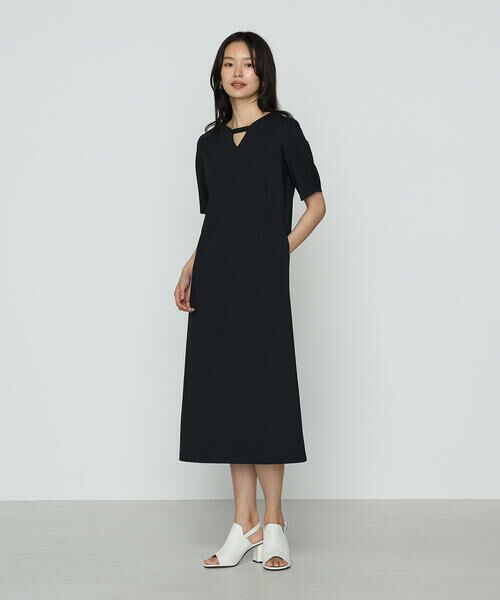 COMME CA PLATINUM / コムサ・プラチナ ロング・マキシ丈ワンピース | ハイコンパクトコットンポンチ ワンピース | 詳細2
