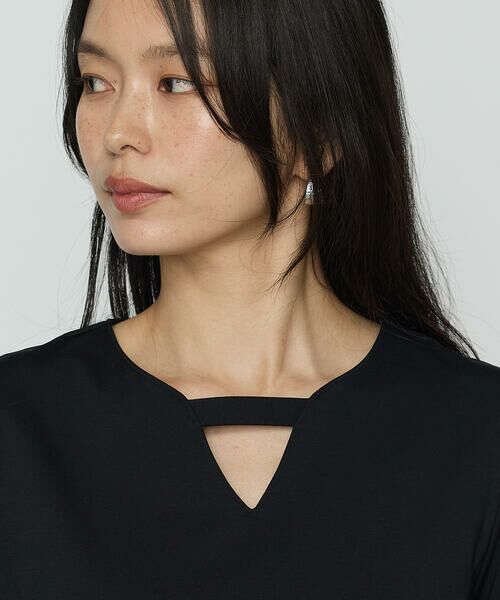 COMME CA PLATINUM / コムサ・プラチナ ロング・マキシ丈ワンピース | ハイコンパクトコットンポンチ ワンピース | 詳細9