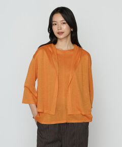 COMME CA PLATINUM / コムサ・プラチナ カーディガン・ボレロ | レーヨンイタリア糸 カーディガン