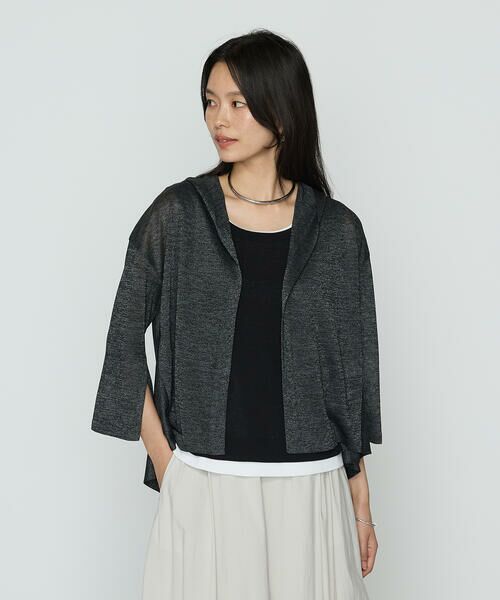 COMME CA PLATINUM / コムサ・プラチナ カーディガン・ボレロ | レーヨンイタリア糸 カーディガン(05:クロ)