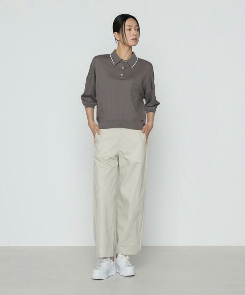 COMME CA PLATINUM / コムサ・プラチナ ニット・セーター | 14G天竺編 ポロニットプルオーバー | 詳細2