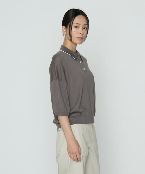 COMME CA PLATINUM / コムサ・プラチナ ニット・セーター | 14G天竺編 ポロニットプルオーバー | 詳細7