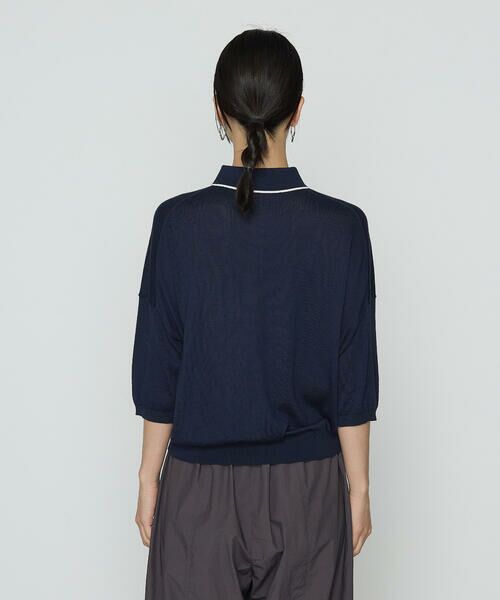 COMME CA PLATINUM / コムサ・プラチナ ニット・セーター | 14G天竺編 ポロニットプルオーバー | 詳細17