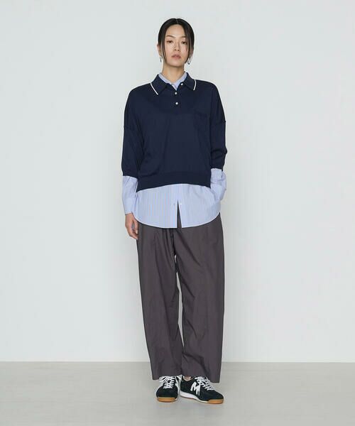 COMME CA PLATINUM / コムサ・プラチナ ニット・セーター | 14G天竺編 ポロニットプルオーバー | 詳細10