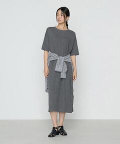 COMME CA PLATINUM / コムサ・プラチナ ロング・マキシ丈ワンピース | 14G強撚天竺編 ニットワンピース