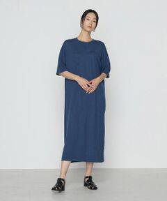 COMME CA PLATINUM / コムサ・プラチナ ロング・マキシ丈ワンピース | 14G強撚天竺編 ニットワンピース