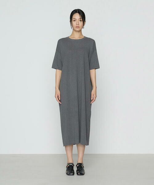 COMME CA PLATINUM / コムサ・プラチナ ロング・マキシ丈ワンピース | 14G強撚天竺編 ニットワンピース | 詳細3