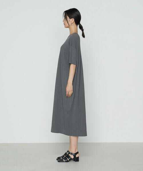 COMME CA PLATINUM / コムサ・プラチナ ロング・マキシ丈ワンピース | 14G強撚天竺編 ニットワンピース | 詳細4