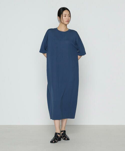 COMME CA PLATINUM / コムサ・プラチナ ロング・マキシ丈ワンピース | 14G強撚天竺編 ニットワンピース | 詳細10