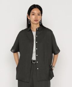 COMME CA PLATINUM / コムサ・プラチナ シャツ・ブラウス | 麻調合繊 シアーブラウス