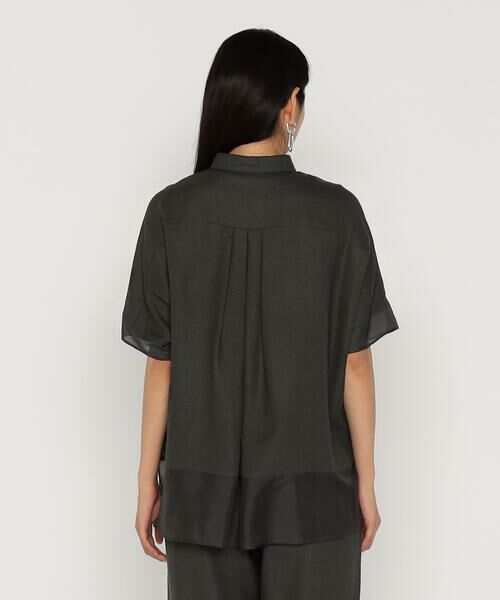COMME CA PLATINUM / コムサ・プラチナ シャツ・ブラウス | 麻調合繊 シアーブラウス | 詳細8