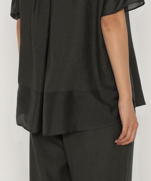 COMME CA PLATINUM / コムサ・プラチナ シャツ・ブラウス | 麻調合繊 シアーブラウス | 詳細12