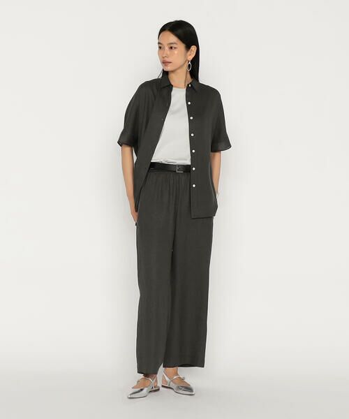 COMME CA PLATINUM / コムサ・プラチナ シャツ・ブラウス | 麻調合繊 シアーブラウス | 詳細2