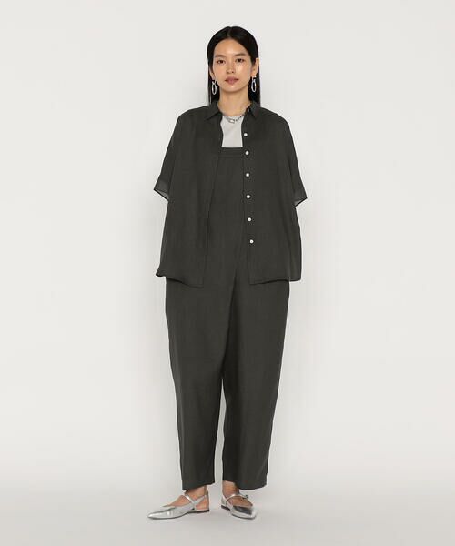 COMME CA PLATINUM / コムサ・プラチナ シャツ・ブラウス | 麻調合繊 シアーブラウス | 詳細3