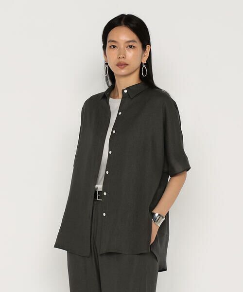 COMME CA PLATINUM / コムサ・プラチナ シャツ・ブラウス | 麻調合繊 シアーブラウス | 詳細4