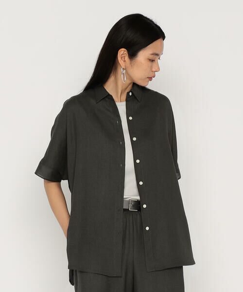 COMME CA PLATINUM / コムサ・プラチナ シャツ・ブラウス | 麻調合繊 シアーブラウス | 詳細5
