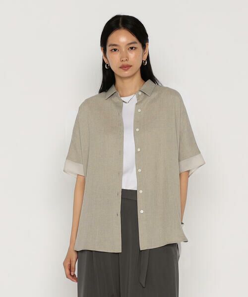 COMME CA PLATINUM / コムサ・プラチナ シャツ・ブラウス | 麻調合繊 シアーブラウス | 詳細20