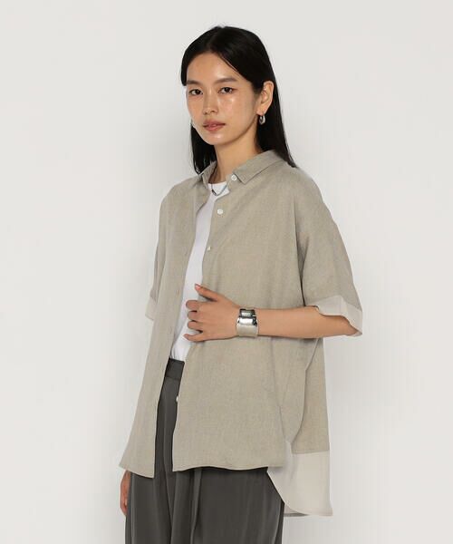 COMME CA PLATINUM / コムサ・プラチナ シャツ・ブラウス | 麻調合繊 シアーブラウス | 詳細21