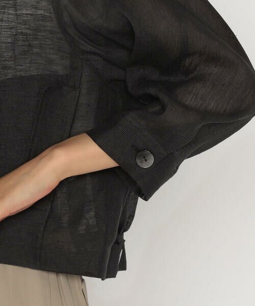 COMME CA PLATINUM / コムサ・プラチナ ブルゾン | 綿麻からみ 麻メッシュブルゾン | 詳細13