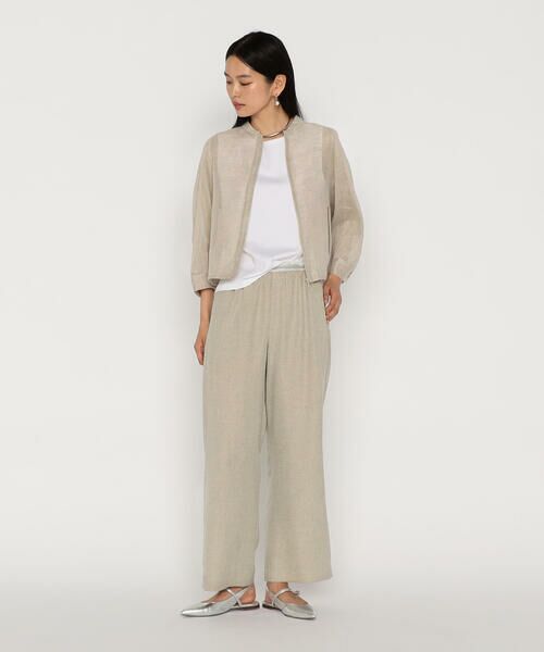 COMME CA PLATINUM / コムサ・プラチナ ブルゾン | 綿麻からみ 麻メッシュブルゾン | 詳細17