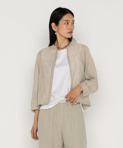 セール】 綿麻からみ 麻メッシュブルゾン （ブルゾン）｜COMME