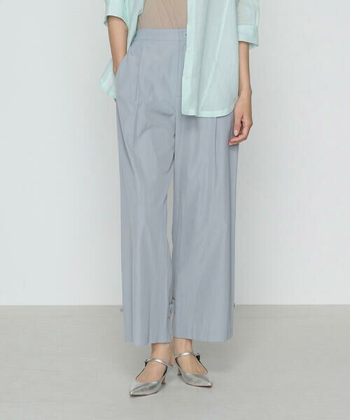 COMME CA PLATINUM / コムサ・プラチナ その他パンツ | 【2WAY】トリアセタイプライター ワイドパンツ(03:ライトグレー)