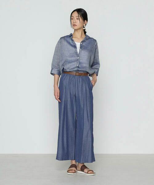 COMME CA PLATINUM / コムサ・プラチナ シャツ・ブラウス | ラミーシャンブレー シアーシャツ | 詳細4