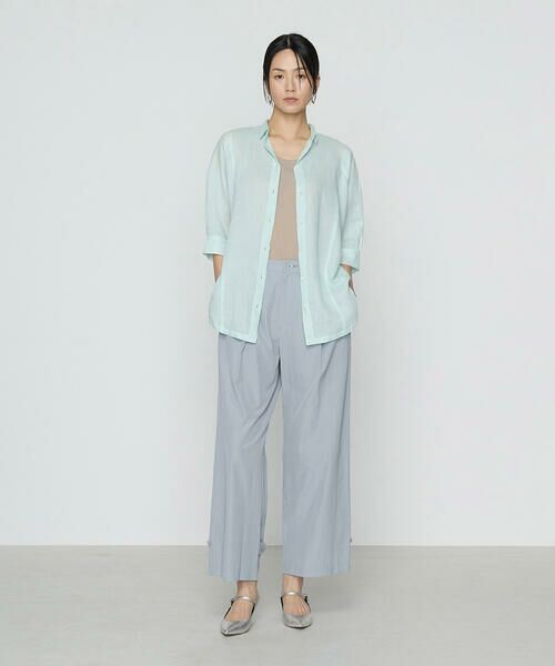 COMME CA PLATINUM / コムサ・プラチナ シャツ・ブラウス | ラミーシャンブレー シアーシャツ | 詳細11